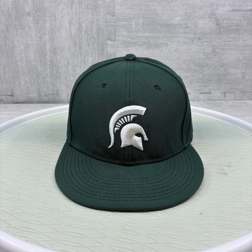 Nike Michigan State Spartans Hat Mens 7 3/8 Green Polyester Fitted Cap NCAA